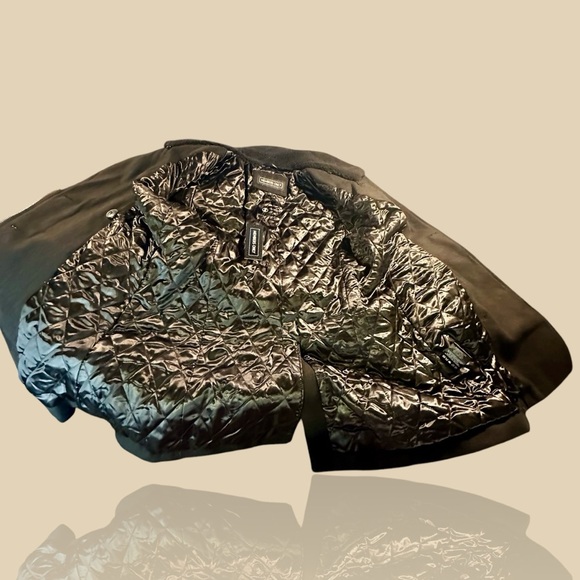 NWT Members Only Fur Collar Black Wool-Blend Double-Breasted Pea Coat Sz Small - Picture 5 of 15